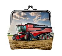 Company Farm Tractor print Coin Purse Small Change Purse Card Holder Coin Pouch Small Wallet for Women and Men, Black, One Size, Vintage