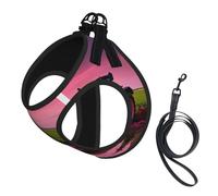 Company Farm Tractor Print Dog Harness Reflective Pet Vest Harness Puppy Harnesses Leash Set,For Walking Training