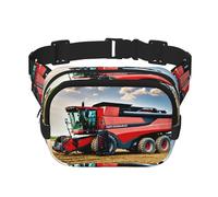 Company Farm Tractor print Fanny Pack Waist Packs with Extender for Men Women, Waist Bag Hip Pack with Zipper Pockets, Black, One Size