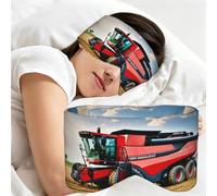 Company Farm Tractor Print Full Coverage Sleep Mask,Eye Mask Portable for Travel Office Nap Shift Work