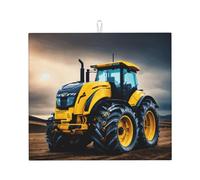 Company Farm Tractor Print Kitchen Countertop Absorbent Dish Mat for Pad Non-Slip Foldable Reusable Coaster