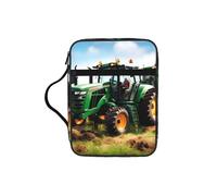 Company Farm Tractor Print Large Bible Cover Bag, Carrying Book Case Church Bag Bible Protective With Zippered And Handle