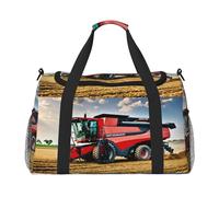 Company Farm Tractor print Overnight Bags for Women and Men Shoulder Bag Carry On Bag for Traveling Travel Essentials, Black, One Size