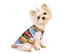 Company Farm Tractor Print Pet T-Shirt, Sleeveless Pullover Vest For Small Puppy Kitten Indoor Outdoor Wear