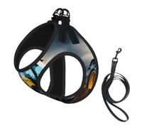 Company Farm Tractor Print Pet Vest Harnesses Leash Set Reflective Puppy Vest Dogs Walking Training Dog Harness