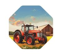 Company Farm Tractor Printed Coasters for Drinks, Leather Coaster Sets of 6, Funny Coffee Cup Coaster, Absorbent Coaster for Home and Office Kitchen Bar Octagon