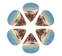 Company Farm Tractor Printed Guitar Picks -6 Pcs Guitar Picks Plectrum,Guitar Accessories,Electric Guitar Pick, Bass & Ukulele 0.71mm