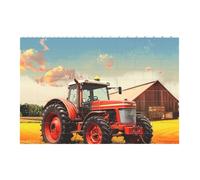 Company Farm Tractor Printed Jigsaw Puzzle 14.4x9.8 CM, Rectangular Puzzle Challenging Game for Adults Gifts, Family Fun Decorative Wall Decor
