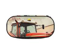 Company Farm Tractor Printed Oxford Fabric Pencil Case with Spacious Design for School, Office, Travel - Multi-Use Stationery & Makeup Pouch