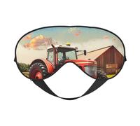 Company Farm Tractor Printing Sleep Mask for Women Men Double-Sided Print Soft Silk Eye Masks Eye Sleep Shade Cover