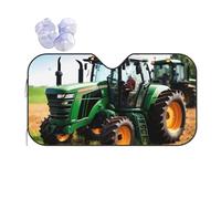 Company Farm Tractor Printing Windshield Sun Shade for Car. Reflective UV and Heat Shield with Keeps Interior Cool Universal Sedans