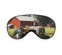 Company Farm Tractor Sleep Mask for Women Men, Soft Eye Mask with Adjustable Strap for Sleeping, Light Blocking Travel Blindfold for Nap Comfortable Eye Cover for Home Office