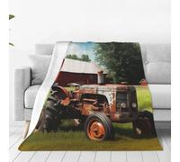 Company Farm Tractor Throw Blanket for Couch Lightweight Soft Flannel Blankets Luxury Warm Fleece Bed Blanket for All Seasons Plush Throw Gift for Women Men 60"x50"