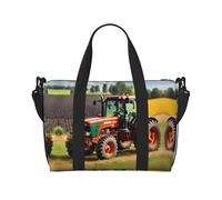 Company Farm Tractors Duffel Bags for Traveling - Lightweight Personal Item Travel Bags, Gym Bags for Men and Women, Black, One Size