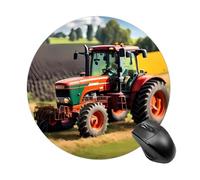Company Farm Tractors Mouse Pad Round Laptop Mouse Mat Cute Computer Mousepad Keyboard Pad Non-Slip Desk Pads for Gaming Office Work Home