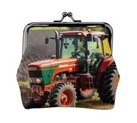 Company Farm Tractors Print Compact Coin Purse Exquisite Kiss Lock Wallet Cute Mini Pouch Coins Cards Wallet