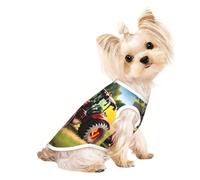 Company Farm Tractors Print Dog Lightweight Shirt,Summer Cool Breathable Dog t Shirts,Pet Sleeveless Stretchy Clothes