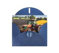 Company Farm Tractors print Double sided pearl thank-you card, party invitation card, fit for all occasions