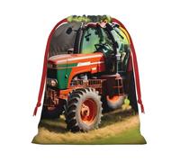 Company Farm Tractors Print Functional Gift Storage Bag Eco-Friendly Comfortable Touch Outdoor Activities Use