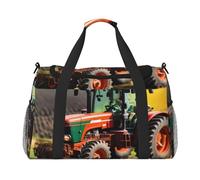 Company Farm Tractors Print Large Capacity Hand Carry Bag for Women Foldable Carry On Tote for Airplane Travel
