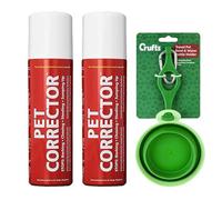 Company of Animals Pet Corrector 2 x 50ml Bottle Bundled With Travel Water Bowl Pet Dog Cat Animal Training Corrector Spray (100ml) (2pack)
