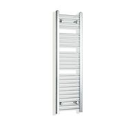 companyblue 350mm Wide Chrome Heated Towel Rail Radiator Flat Ladder for Stylish Bathroom (350 x 1200 mm)
