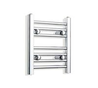 Companyblue 350mm Wide Chrome Heated Towel Rail Radiator Flat Ladder for Stylish Bathroom (350 x 400 mm)
