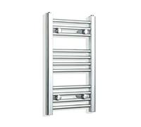Companyblue 350mm Wide Chrome Heated Towel Rail Radiator Flat Ladder for Stylish Bathroom (350 x 600 mm)