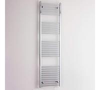 companyblue 400mm Wide Chrome Heated Towel Rail Radiator Curved Ladder for Stylish Bathroom (400 x 1800 mm)