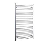 Companyblue 700mm Wide Curved Chrome Heated Towel Rail Radiator Ladder for Stylish Bathroom (700 x 1200 mm)