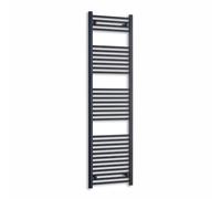 Companyblue Black Heated Towel Rail Radiator | Flat Ladder Bathroom Radiator | 600x1800mm