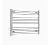 Companyblue Chrome Heated Towel Rail Radiator | Flat Ladder Bathroom Radiator | 1000x600mm