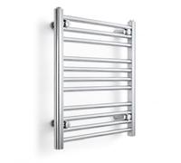 Companyblue Chrome Heated Towel Rail Radiator | Flat Ladder Bathroom Radiator | 600x500mm