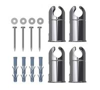 Companyblue CLAMP Universal Towel Rail Brackets 19-20-22-25mm - Adjustable Flat & Curved (Chrome)