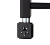 Companyblue Digital SQ Thermostatic Electric Heating Element - Black - Room Sensing Thermostat & 1-5h Booster Timer - IPX6 (600 Watt)
