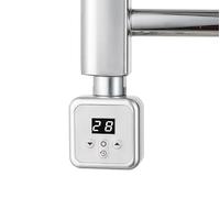 Companyblue Digital SQ Thermostatic Electric Heating Element - Chrome - Room Sensing Thermostat & 1-5h Booster Timer - IPX6 (300 Watts)