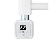 Companyblue Digital SQ Thermostatic Electric Heating Element - White - Room Sensing Thermostat & 1-5h Booster Timer - IPX6 (150 Watt)