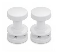 Companyblue Towel Rail Hook Clip | Bath Robe Peg Hanger | Fits 19-25mm Tubes | White Pair