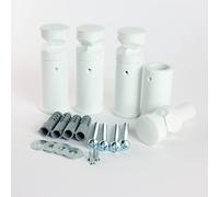 Companyblue White Brackets for Heated Towel Rail Radiators fits Curved or Flat Towel Warmers