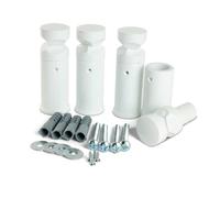 Companyblue White Towel Rail Brackets | Heated Towel Radiator Wall Brackets | Fits Flat or Curved | 15-25mm Gap