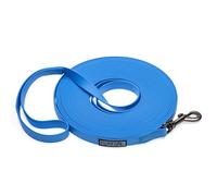 COMPAPET Waterproof PVC Long Dog Training Leash 16ft/32ft/49ft - Heavy Duty Recall Lead with 360° Swivel Lock Clasp, Easy Clean for Small Medium Large Dogs (Bright Blue, 384, Inches)