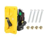 Comparative Coin Selector Box Acceptor CPU with LED Indicator Light and Flip Cover, 22-28mm Coin Diameter, for Game Machines Doll Machines Amusement Vending Water (Yellow)
