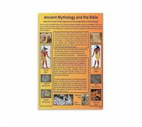 Comparative Mythology Poster Ancient Myths and Sacred Texts Chart World Religions Knowledge Wall Art Canvas Print(Framed,16X24inch(40X60cm))