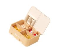 Compartment Pills Case with Integrated Tablets Cutter Weekly Medicine Dispenser for Travel and Home Use Portable Medicine Storage Box