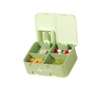 Compartment Pills Case with Integrated Tablets Cutter Weekly Medicine Dispenser for Travel and Home Use Portable Medicine Storage Box