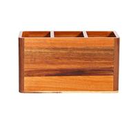 Compartment Utensil Holder, Rustic Wooden Design, 8.1x6.8x4.7, Large Utensil Holder, Kitchen Organizer, Divided Compartments For Organization, For Storage Spoons & Spatulas