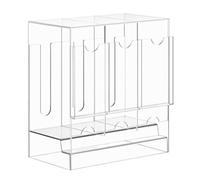 Compartments with Black Base - Dispenser Booster Pack | Modular Acrylic Display Stand Booster Pack, 3 Slot Acrylic Card Organizer, Card Holder for Office, Commerc