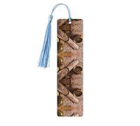 Compass and Ancient Map Print Wooden Bookmark Bookmarks with Tassels Book Marks for Reading Hardcover Books Notebooks