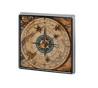 Compass And Old World Map Backpack Pin Cute Brooch Decoration Brooches for Women Mens Lapel Pins for Suits Fashion Button Badges for Hat Backpacks Purses Jackets Shirt Suit Lapels-Square