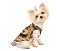 Compass and Old World Map Print Dog Lightweight Shirt,Summer Cool Breathable Dog t Shirts,Pet Sleeveless Stretchy Clothes